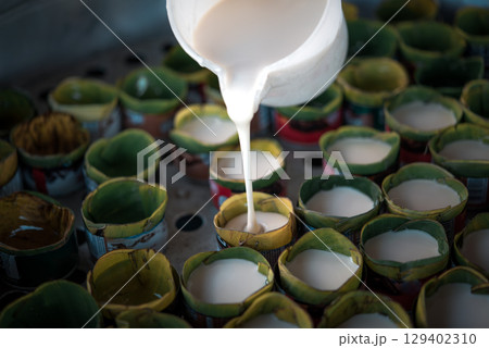 Nian gao or Chinese New Year's cake is sweet food 129402310
