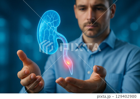 AI generated image of a man holding a glowing...のイラスト素材 [129402980] - PIXTA