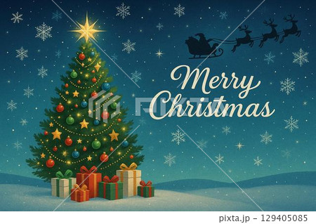 クリスマスカード 129405085