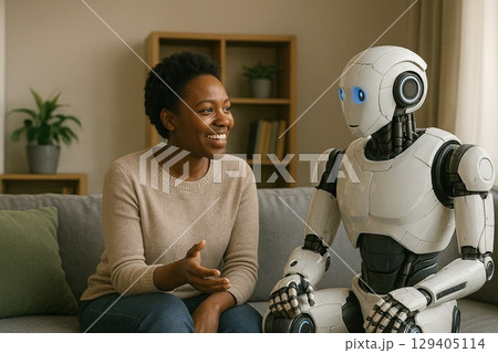 人間とロボットの共生 人間とロボットの共生 129405114