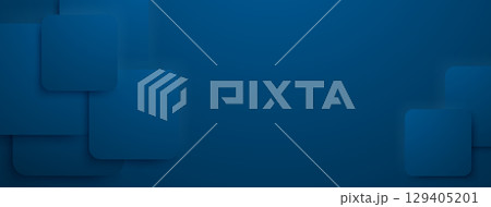 Blue rectangles create a layered effect.のイラスト素材 [129405201] - PIXTA