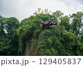 Exploring ancient architecture amidst lush green nature in DuJianYan 129405837