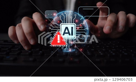 AI Prompt Error Warning in Chat Interface with Alert and System Issue Muxer AI Prompt Error Warning in Chat Interface with Alert and System Issue Muxer 129406703