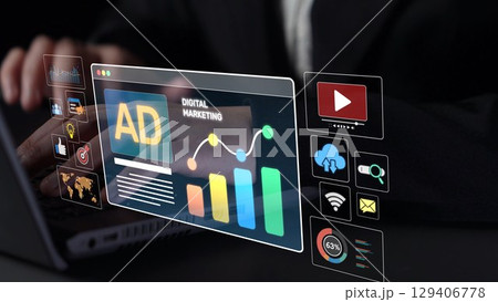 Online Ads Strategy and Digital Content Marketing for Business Growth Muxer 129406778