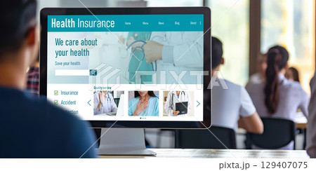 Health insurance web site brisk registration system 129407075