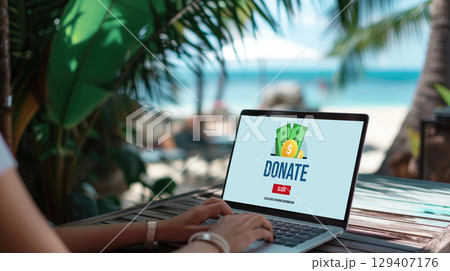 Online donation platform offer brisk money sending system 129407176