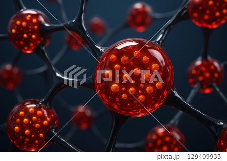 Complex biological cellular network with...のイラスト素材 [129409933] - PIXTA