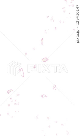 舞う桜の花びら手描イラスト。春、和風デザイン、フレーム装飾にも最適な背景透過のPNG、ベクトル素材。 舞う桜の花びら手描イラスト。春、和風デザイン、フレーム装飾にも最適な背景透過のPNG、ベクトル素材。 129410147
