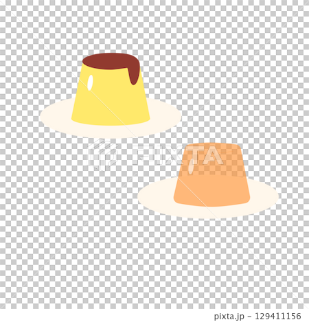 Simple pudding and jelly icon 129411156