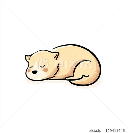 寝ている犬 129411646