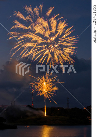 春採湖の花火 春採湖の花火 129411855