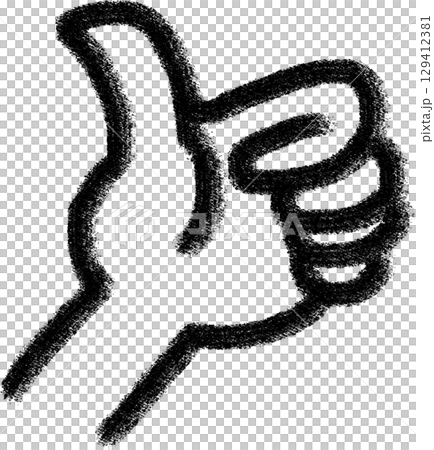 A tasteful hand-drawn thumbs-up icon illustration A tasteful hand-drawn thumbs-up icon illustration 129412381