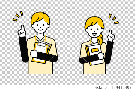 簡單照顧者男性和女性_意識 簡單照顧者男性和女性_意識 129412495