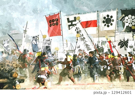 川中島合戦戦国絵巻 戦闘 川中島合戦戦国絵巻 戦闘 129412601