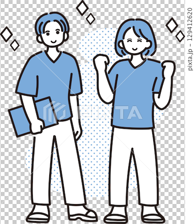 研修医の全身イラスト 129412620
