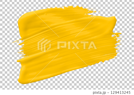 Yellow brush isolated on transparent background Yellow brush isolated on transparent background 129413245