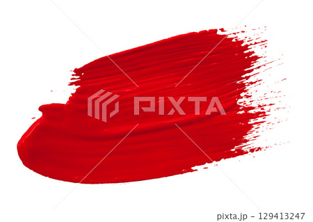 red brush isolated on transparent background red brush isolated on transparent background 129413247