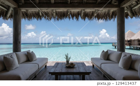 お洒落でラグジュアリーな水上ヴィラ 129413437