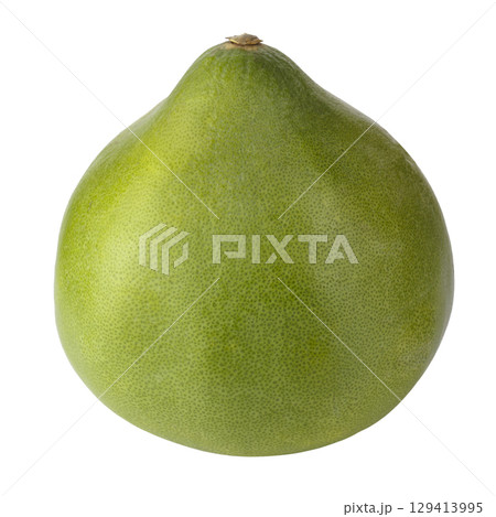 Whole Pomelo Citrus Freshness and Juicy Texture isolated on a white Background 129413995