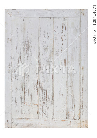 Old white wood window panes isolated on a white background 129414078