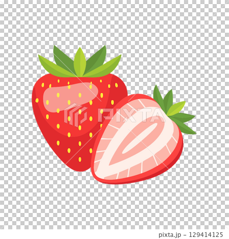 水果 草莓 矢量 129414125