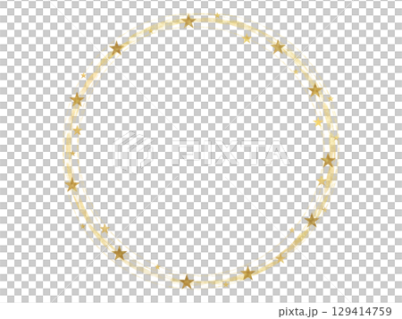 帶有星形裝飾的金線圓圈：框架材料 129414759