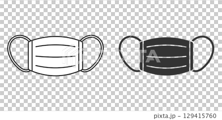 Mask monochrome icon 129415760