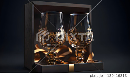 Personalized Gifts, Custom-engraved glassware set in gift packaging celebration Personalized Gifts, Custom-engraved glassware set in gift packaging celebration 129416218