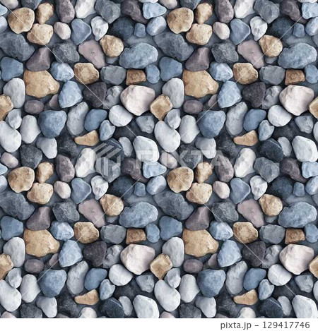 Seamless Boho Kids Nautical Beach stony Pattern in Pastel Tones Intricate Top View Design, grey, blueish, orange color tones Seamless Boho Kids Nautical Beach stony Pattern in Pastel Tones Intricate Top View Design, grey, blueish, orange color tones 129417746