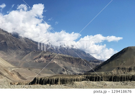 Mountains in the Nepal, Mustang district. 129418676