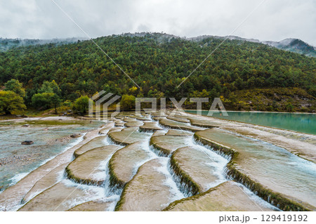 Terraced Waterfalls of Blue Moon Valley, Jade Dragon Snow Mountain, Lijiang 129419192