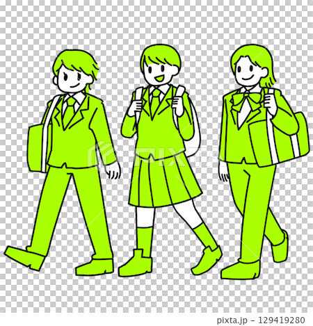 穿著無性別制服的高中生 129419280