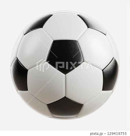 Soccer ball on white background Soccer ball on white background 129419755