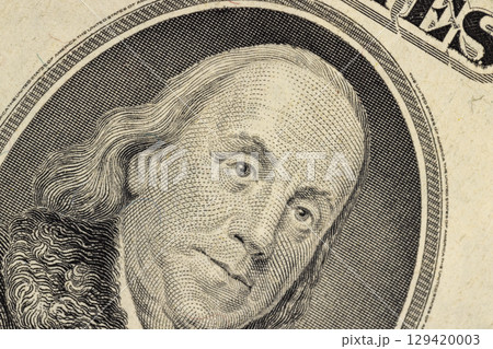 100 old US dollars, money with a face value of one hundred dollars 129420003