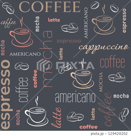 coffee seamless pattern coffee seamless pattern 129420202