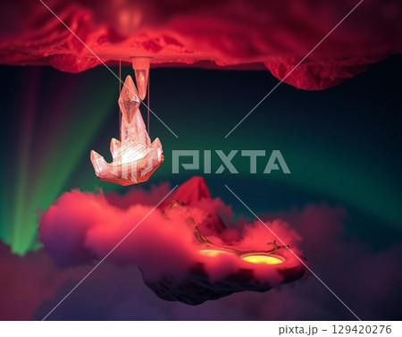 Ethereal Crystal Bloom: A Dreamlike Atmospheric Installation 129420276