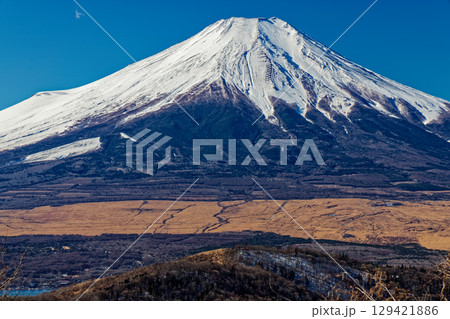 石割山から見る冬の富士山 石割山から見る冬の富士山 129421886