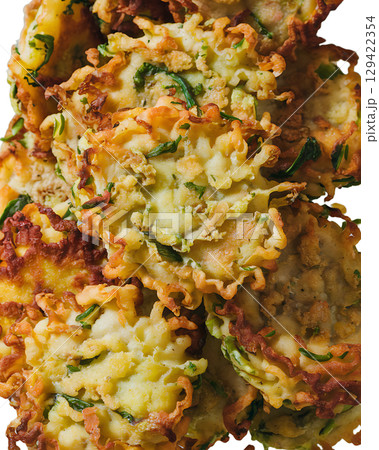 Crispy Fried Potato Patties with Herbs and Golden Crunchy Texture 129422354