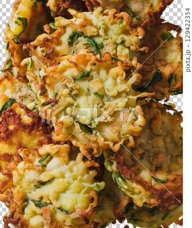 Crispy Fried Potato Patties with Herbs and Golden Crunchy Texture 129422354