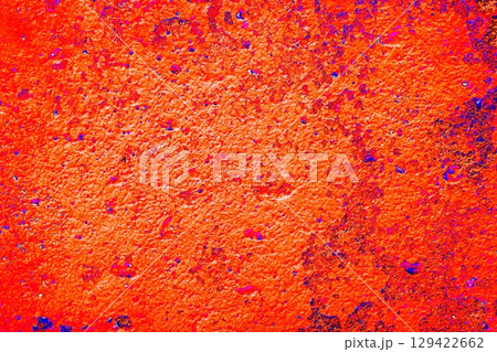 Rough uneven gray concrete surface with decorative drips. Texture stone background 129422662