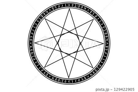 魔法陣、魔法使いのイメージ素材。 129422905