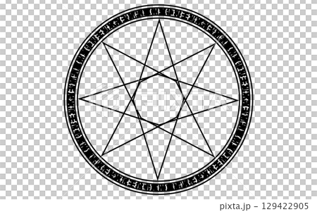 魔法陣、魔法使いのイメージ素材。 129422905