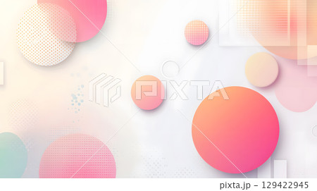 Bold geometric shapes in a modern abstract pattern, featuring circles, squares, and triangles. Ideal for digital design and creative projects. 129422945