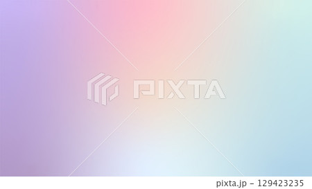 やわらかなパステル系の背景素材(パープル/ピンク/ブルー) 129423235