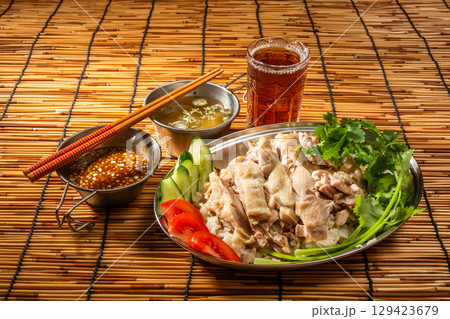 チキンライス　Singaporean style chicken rice 129423679