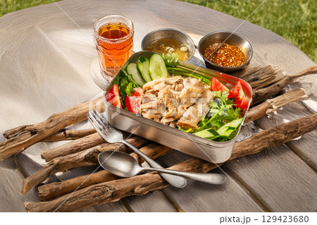 チキンライス　Singaporean style chicken rice 129423680