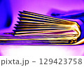A stack of newspapers. They are ready for distribution to readers. 129423758