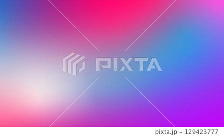 カラフルなグラデーション背景素材(ピンク/ブルー/パープル) 129423777