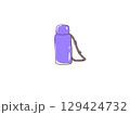 水筒　青　ななめがけのひも付き 129424732