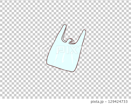 Plastic bags or eco-bags 129424733